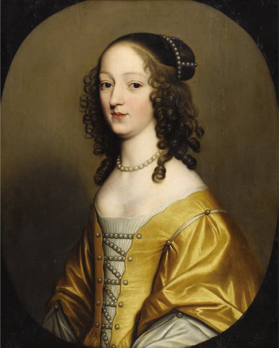 Elisabeth de Boheme - Elżbieta Stuart (1596-1662), królowa Czech, po Honthorst, Gerrit, van (1590-1656). Olej na drewnie. Wymiar : 72,3x57,7 cm. Prywatna kolekcja autorstwa Gerrit van Honthorst
