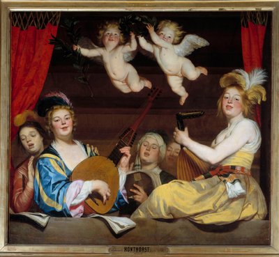 Le koncert Painting de Gerrit Van Honthorst autorstwa Gerrit van Honthorst