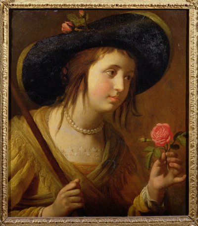 Księżniczka Zofia Czeska (1630-1714), matka Jerzego I jako pasterka autorstwa Gerrit van Honthorst