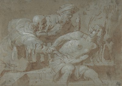 Zuzanna i starsi, początek XVII-połowa XVII wieku. autorstwa Gerrit van Honthorst