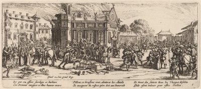Zniszczenie klasztoru autorstwa Gerrit van Schagen after Jacques Callot