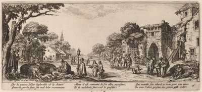 Umierający żołnierze przy drodze autorstwa Gerrit van Schagen after Jacques Callot