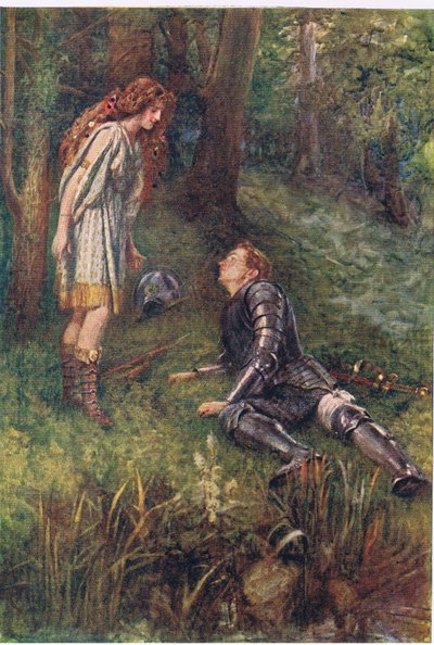 Belphoebe i Timius, Stories from the Faerie Queen opublikowane przez George Harrap and Company autorstwa Gertrude E. Demain (after) Hammond