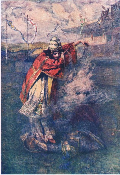 Duessa rozproszyła Enchanted Cloud, Stories from the Faerie Queen, opublikowane przez George Harrap and Company autorstwa Gertrude E. Demain (after) Hammond