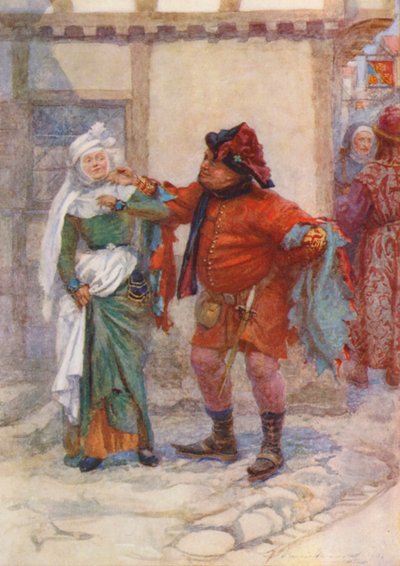 Szekspir, Król Henryk IV, część 2 (kolorowa litografia) autorstwa Gertrude E. Demain (after) Hammond