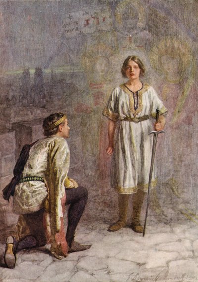 Sztuka Williama Szekspira: Król Henryk VI (kolorowa litografia) autorstwa Gertrude E. Demain (after) Hammond