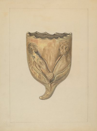 Kieszeń ścienna na kwiaty, 19351942. autorstwa Gertrude Lemberg