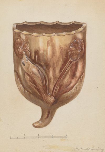 Kieszeń ścienna na kwiaty, ok. 1900 r. 1936. autorstwa Gertrude Lemberg