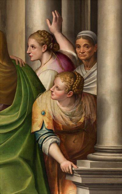 Transept południowy, Ołtarz Nawiedzenia, Detal ołtarza Gervaso Gatti, Nawiedzenie Marii kuzynce Elżbiety 1583, Detal ołtarza autorstwa Gervasio Gatti
