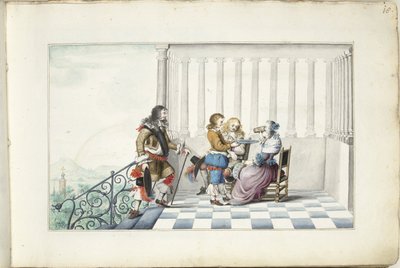 Firma na tarasie autorstwa Gesina ter Borch (signed by artist)