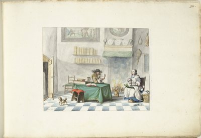 Pan czyta damie autorstwa Gesina ter Borch (signed by artist)