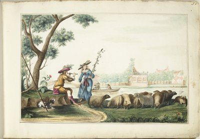 Spektakl duszpasterski nad rzeką autorstwa Gesina ter Borch (signed by artist)