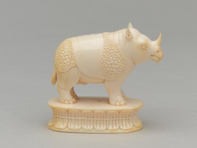 Biały biskup, figura szachowa, Indie, 1820 ok autorstwa Geskel Saloman