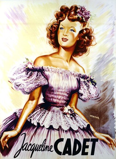 Plakat Jacqueline Cadet (kolor lito) autorstwa Geza Vandor