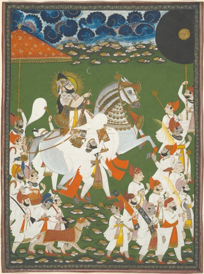 Maharana Bhim Singh w procesji autorstwa Ghasi