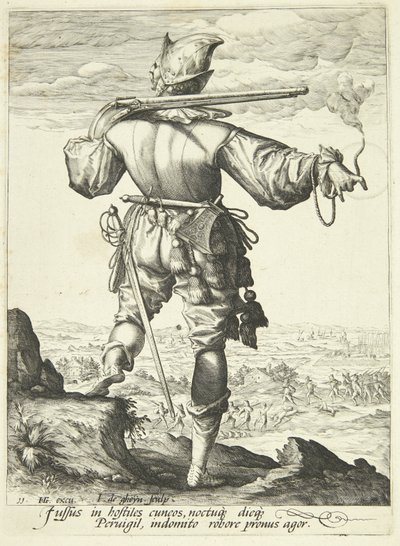Muszkieter widziany od tyłu autorstwa Gheyn, Jacques II de