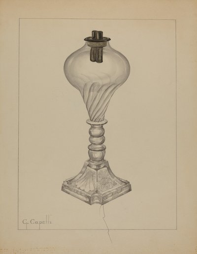 Lampa, ok. 1937. autorstwa Giacinto Capelli