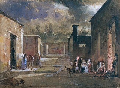 Nocny Menal w domu Sallustio w Pompejach autorstwa Giacinto Gigante