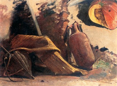 Martwa natura z dynią, ok. 1844 (akwarela) autorstwa Giacinto Gigante