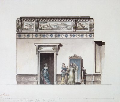 Pałac w Pawłowsku. Projekt garderoby, koniec lat 90. autorstwa Giacomo Antonio Domenico Quarenghi