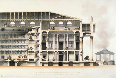 Petersburski Cesarski Teatr Bolszoj Kamenny, początek XIX wieku autorstwa Giacomo Antonio Domenico Quarenghi