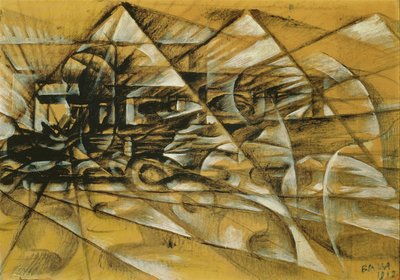 Prędkość samochodu autorstwa Giacomo Balla
