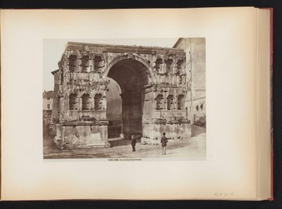 Łuk Janusa w Rzymie, Włochy Romowie. Arco di Giano quadrifronte (tytuł na obiekcie) autorstwa Giacomo Brogi