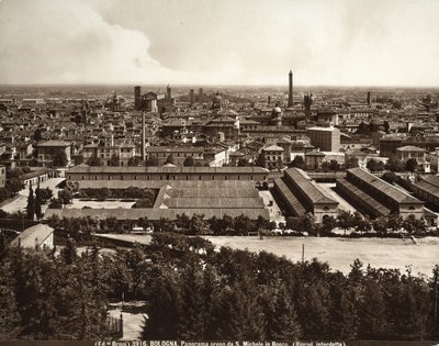 Panorama Bolonii: widok z San Michele in Bosco. autorstwa Giacomo Brogi