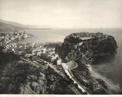 Panoramiczny widok na Monako autorstwa Giacomo Brogi