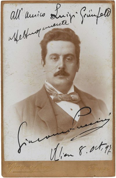 Portret kompozytora Giacomo Pucciniego 1858-1924, 1897. autorstwa Giacomo Brogi