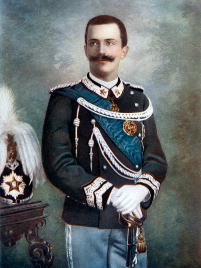 Wiktor Emanuel III, król Włoch, koniec XIX-początek XX wieku. autorstwa Giacomo Brogi