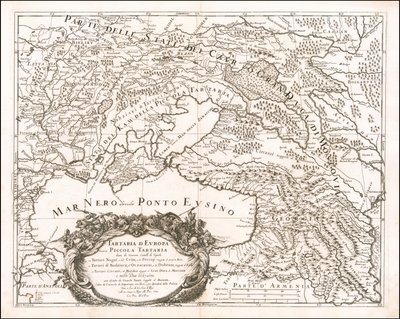 Mapa Małych Tatarów z 1684 r. autorstwa Giacomo Cantelli da Vignola autorstwa Giacomo Cantelli