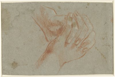 Dwie złożone ręce autorstwa Giacomo Cavedone (attributed to)