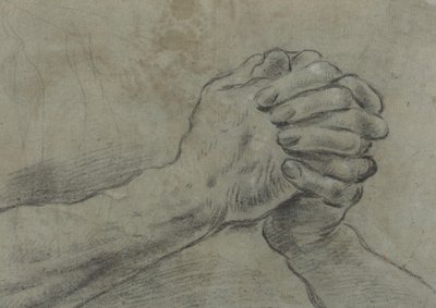 Splecione dłonie [verso] autorstwa Giacomo Cavedone