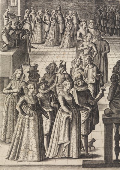 Imprezy lub tańce ..., ca. 1610. autorstwa Giacomo Franco