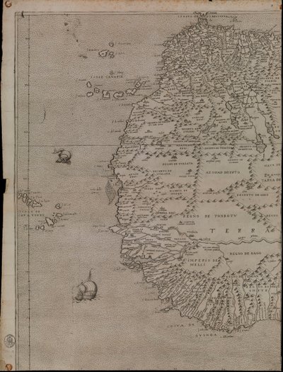 Mapa Afryki autorstwa Giacomo Gastaldi