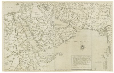 Mapa Indii i Azji Południowo-Wschodniej; Trzecia część rysunku Azji, 1561 autorstwa Giacomo Gastaldi