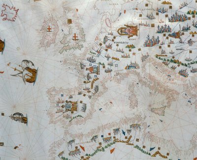 Mapa morska, 1564 autorstwa Giacomo Maggiolo
