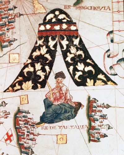 Król Tatarów (Miniatura, ok. 1563) autorstwa Giacomo Maggiolo