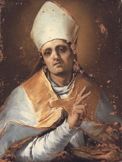 Święty Januariusz (olej na miedzi) autorstwa Giacomo del Po