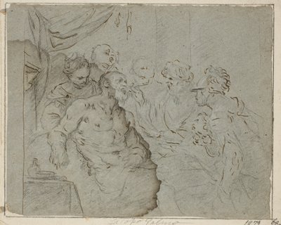Śmierć Sokratesa(?) autorstwa Giambattista Langetti