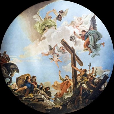 Odkrycie Prawdziwego Krzyża, c. 1745. autorstwa Giambattista Tiepolo