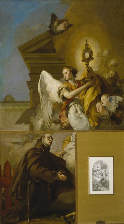 Wizja Saint Paschal Baylon, 1767-1769 autorstwa Giambattista Tiepolo