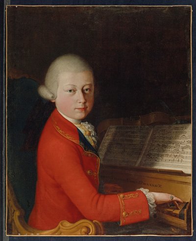 Portret Wolfganga Amadeusza Mozarta w wieku 13 lat w Weronie autorstwa Giambettino (attr. to) Cignaroli