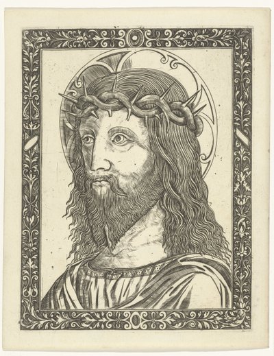 Głowa Chrystusa z koroną cierniową w oprawie autorstwa Giampietrino Birago (attributed to)