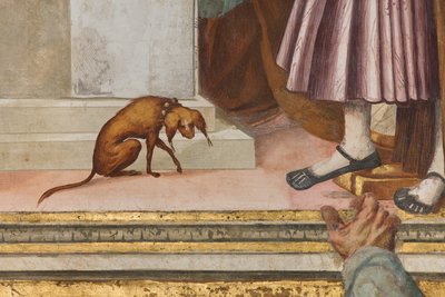 Nawa Środkowa, Piąte Przęsło Północne, Prezentacja Świątyni, Gian Francesco Bembo autorstwa Gian Francesco Bembo