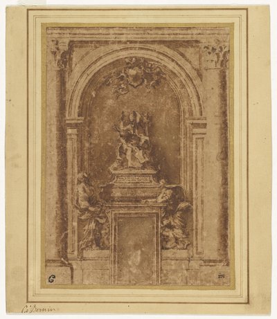 Projekt grobowca papieża Aleksandra VII w Bazylice Świętego Piotra w Rzymie autorstwa Gian Lorenzo Bernini