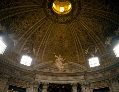 Wewnątrz kopuły, kościół św Andrzeja na Kwirynale, architekt Gian Lorenzo Bernini (1598-1680), Rzym, Włochy autorstwa Gian Lorenzo Bernini