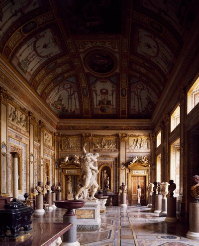 Sala cesarzy z gwałtem na Prozerpinie pośrodku, autorstwa Gian Lorenzo Berniniego, Galleria Borghese, Rzym, Włochy autorstwa Gian Lorenzo Bernini