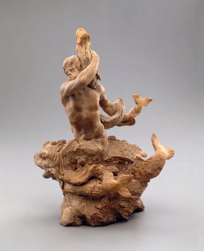 Tryton z wężem morskim, ok. 1630 (terakota) autorstwa Gian Lorenzo Bernini